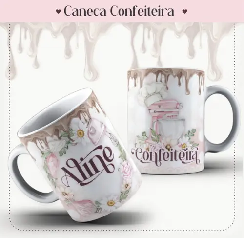 Arquivo Digital Combo Agenda + Caneca Confeitaria