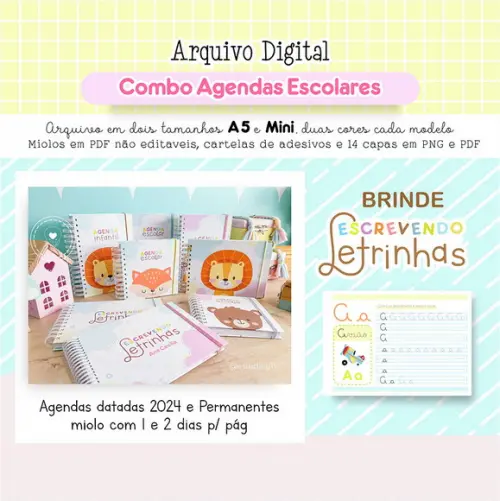 Arquivo Digital Combo Agenda Escolar 2024