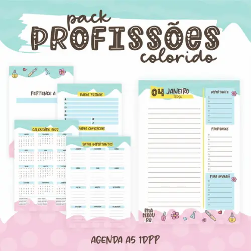 Arquivo Digital Combo Agenda Manicure 2022