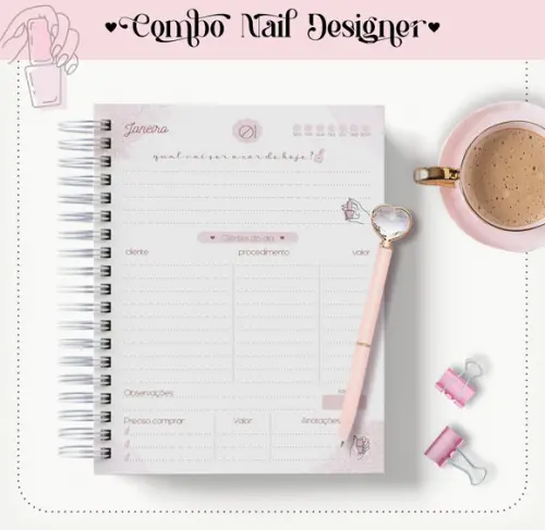Arquivo Digital Combo Agenda Nail Designer 2023