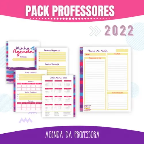 Arquivo Digital Combo Agenda Professora 2022