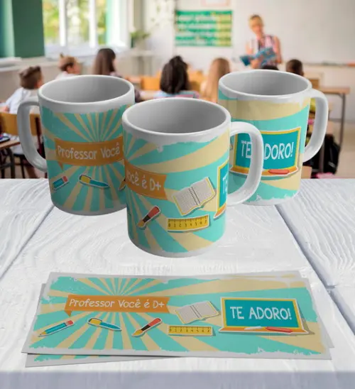 Arquivo Digital Combo Arte Caneca Dia dos Professores