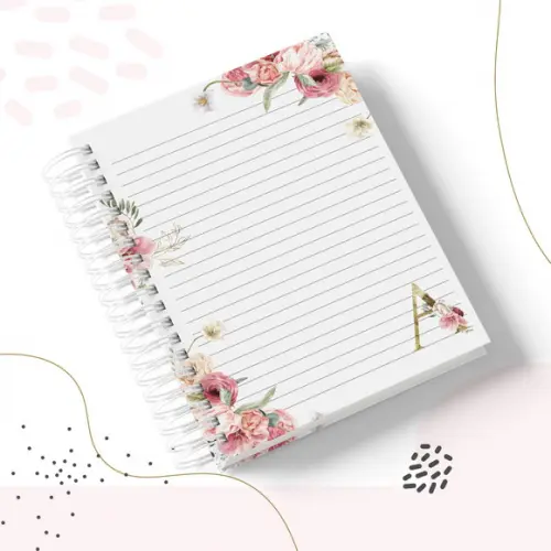 ARQUIVO DIGITAL COMBO CADERNO + BLOQUINHO FLORAL