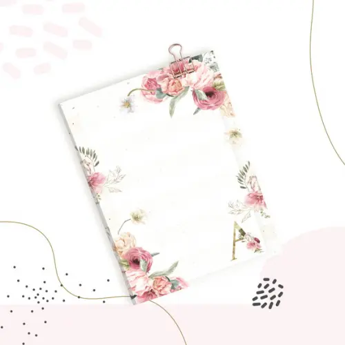 ARQUIVO DIGITAL COMBO CADERNO + BLOQUINHO FLORAL