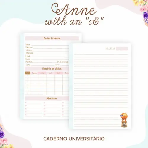 Arquivo Digital Combo Caderno Anne