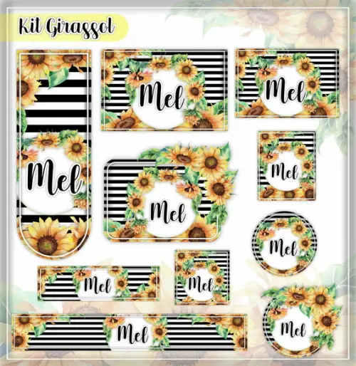 Arquivo Digital Combo Caderno Girassol