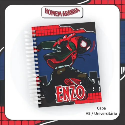 Arquivo Digital Combo Caderno Homem Aranha