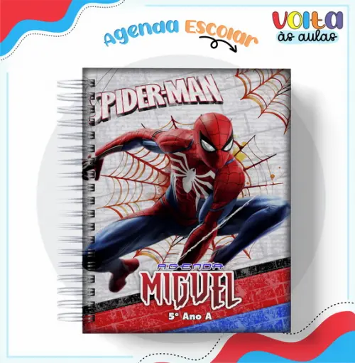 Arquivo Digital Combo Caderno Homem Aranha