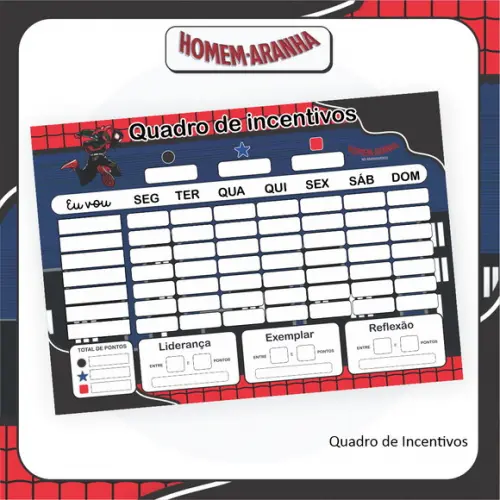 Arquivo Digital Combo Caderno Homem Aranha