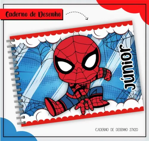 Arquivo Digital Combo Caderno Homem Aranha