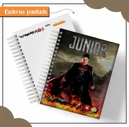 Arquivo Digital Combo Caderno Liga da Justiça