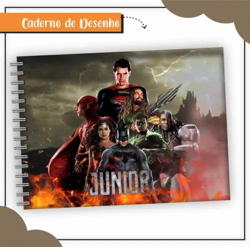 Arquivo Digital Combo Caderno Liga da Justiça