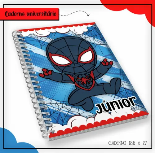 Arquivo Digital Combo Caderno Homem Aranha