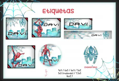 Arquivo Digital Combo Caderno Homem Aranha