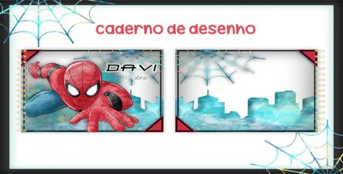 Arquivo Digital Combo Caderno Homem Aranha