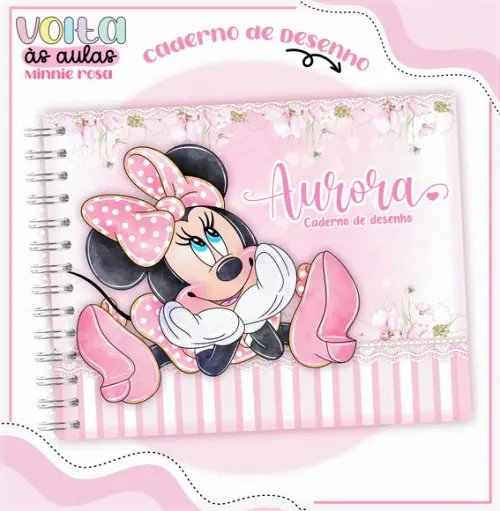 Arquivo Digital Combo Caderno Minnie