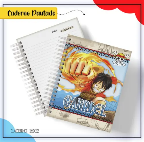 Arquivo Digital Combo Caderno One Piace