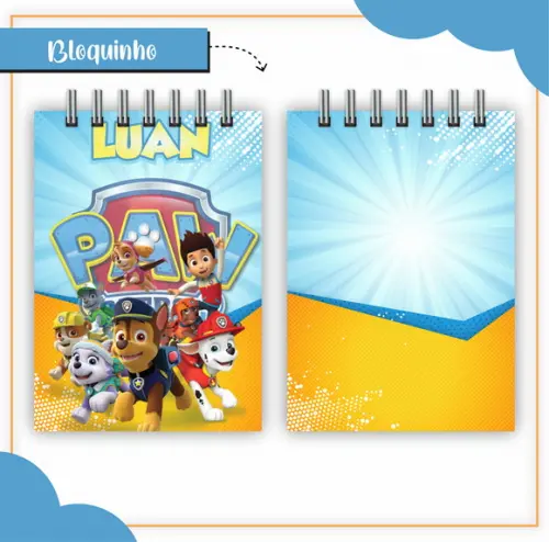 Arquivo Digital Combo Caderno Patrulha Canina