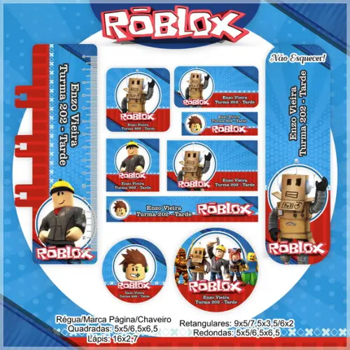 Arquivo Digital Combo Caderno Roblox