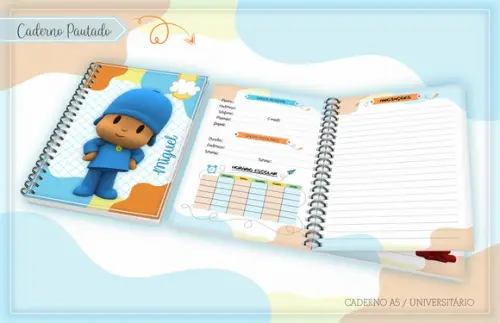 Arquivo Digital Combo Caderno Pocoyo