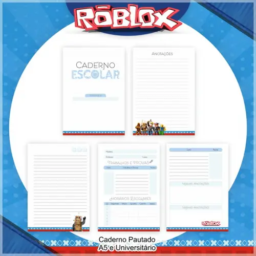 Arquivo Digital Combo Caderno Roblox