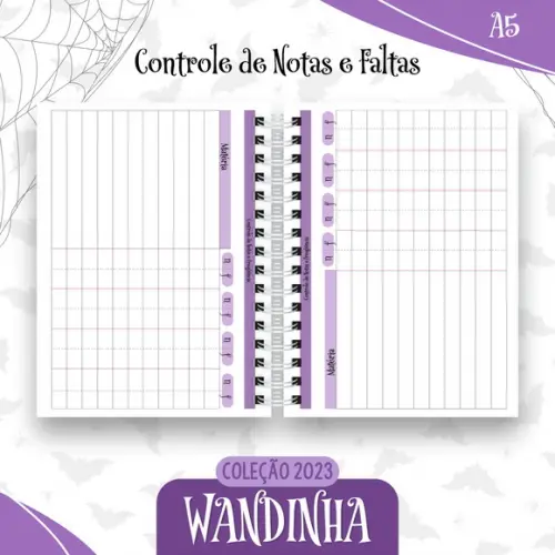 Arquivo Digital Combo Caderno Wandinha Adams
