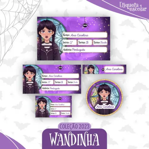 Arquivo Digital Combo Caderno Wandinha Adams