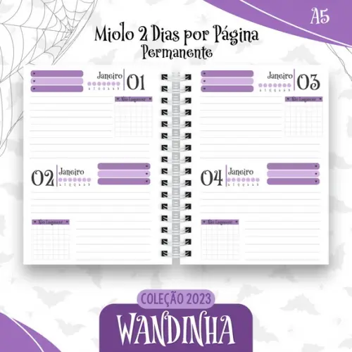 Arquivo Digital Combo Caderno Wandinha Adams