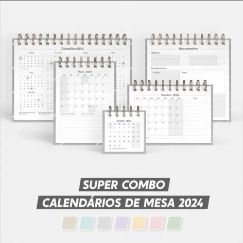 Arquivo Digital Combo Calendário de Mesa 2024