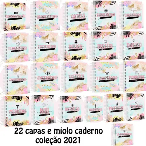 Arquivo Digital Combo Capa e Miolo Caderno Profissões 2021