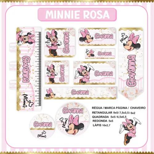 Arquivo Digital Combo Escolar 2023 Minnie Rosa