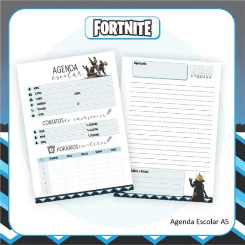 Arquivo Digital Combo Escolar 2023 Fortnite