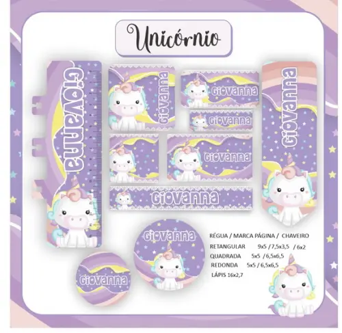 Arquivo Digital Combo Escolar 2023 Unicórnio