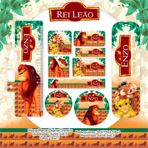 Arquivo Digital Combo Escolar 2024 Rei Leão