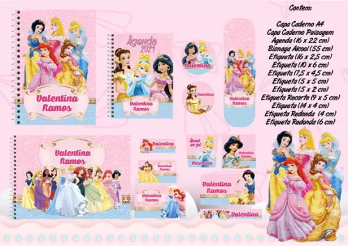 Arquivo Digital Combo Escolar Princesas