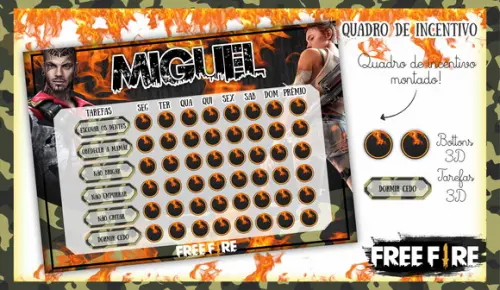 ARQUIVO DIGITAL COMBO FREE FIRE
