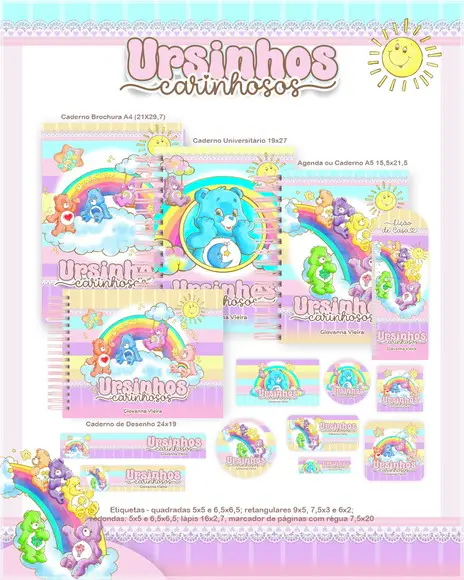 Arquivo Digital Combo Escolar Ursinhos Carinhosos