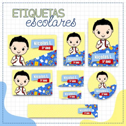 Arquivo Digital Etiqueta Escolar