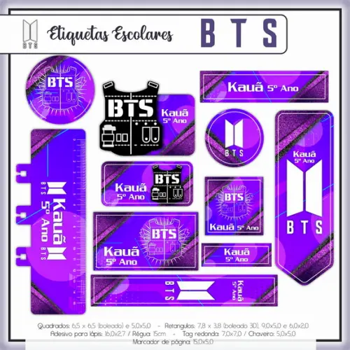 Arquivo Digital Etiqueta Escolar BTS