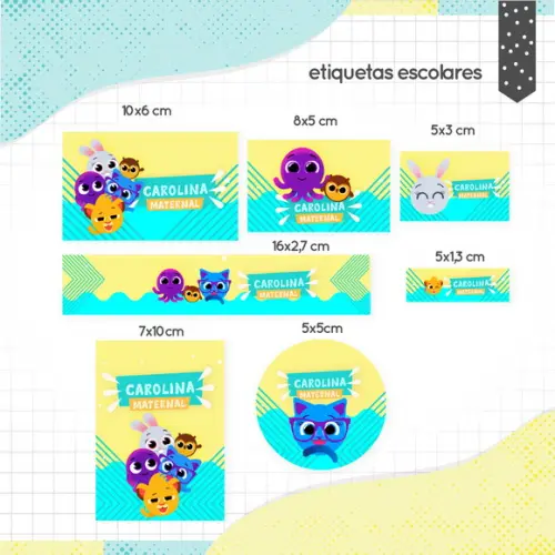 Arquivo Digital Etiqueta Escolar Bolofofo