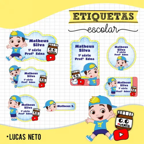 Arquivo Digital Etiqueta Escolar Lucas Netto