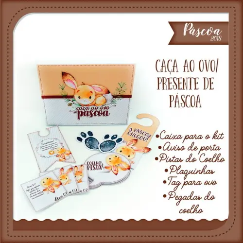 Arquivo Digital Kit Caça aos Ovos de Páscoa