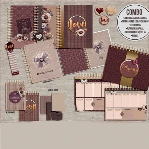 Arquivo Digital Kit Encadernação Dia dos Namorados
