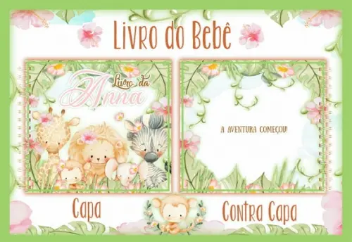 ARQUIVO DIGITAL LIVRO BEBÊ SAFARI MENINA