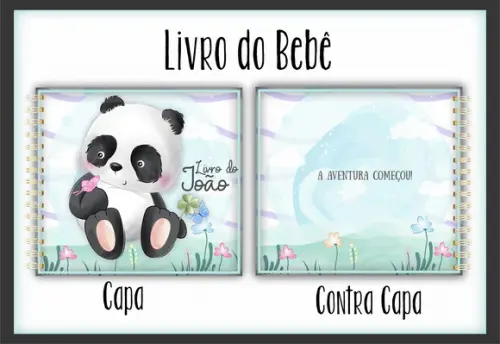 ARQUIVO DIGITAL LIVRO BEBÊ PANDA AQUA