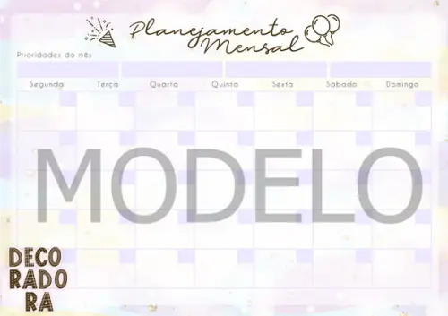 Arquivo Digital Planner Decoradora