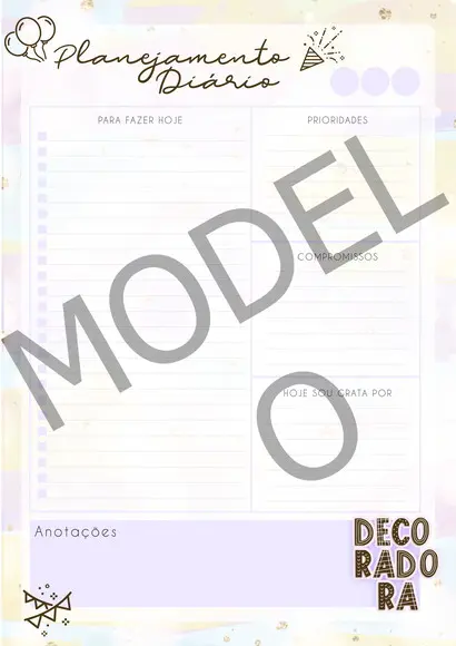 Arquivo Digital Planner Decoradora
