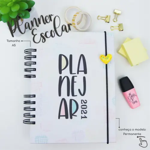 Arquivo Digital Planner Permanente Escolar A5