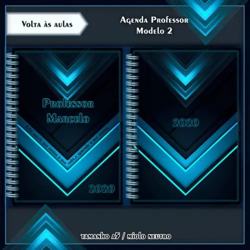 Arquivo Digital Planner Professor Azul