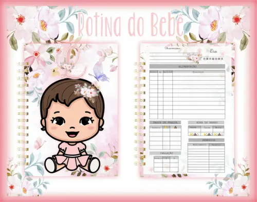 Arquivo Digital Rotina Bebe Floral
